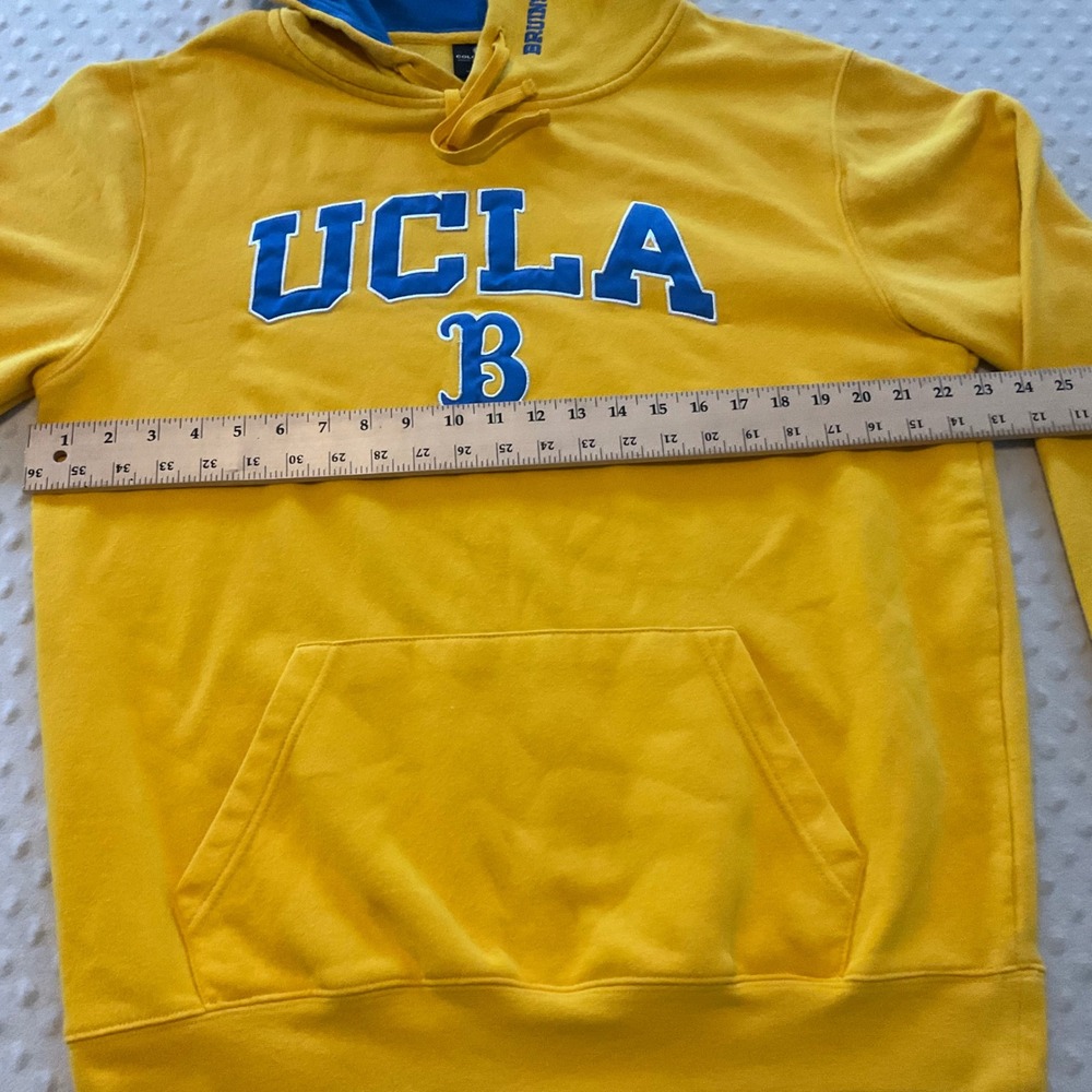 Colosseum UCLA‎ Bruins Yellow Blue Hooded Sweatshirt Hoodie Mens Large - Picture 7 of 9